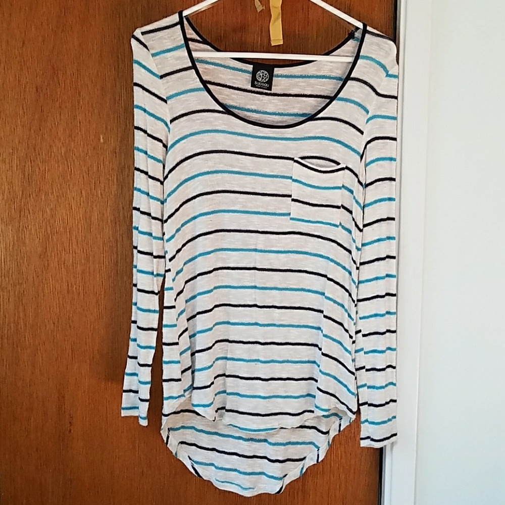 Bobeau light weight striped top